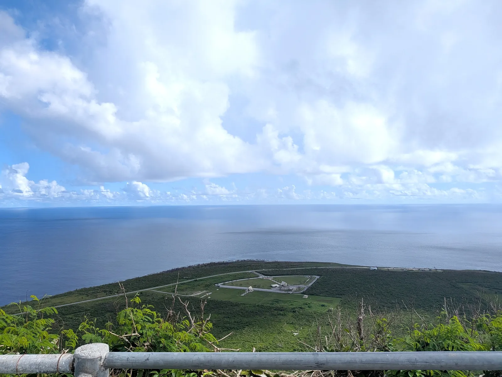 The Marpi coastal plain seen from Suicide Cliff, with the ocean and reef beyond
